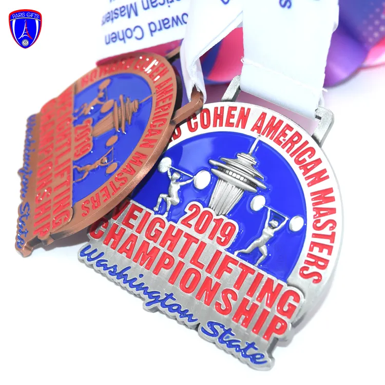 Medallas de gran calidad 3d para lucha libre, medallas de metal para deportes de atletismo