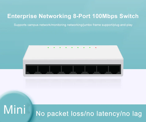Ordine diretto KuWFi computer esterno 1.6G full duplex switch smart 100m wifi bianco piccolo 8 porte 100 interruttori di rete Mbps - Product Image 3