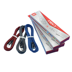 Sıcak trend hızlı şarj kablosu ucuz naylon örgülü çoklu veri kablo USB C C USB veri kablosu telefon için - Product Image 1