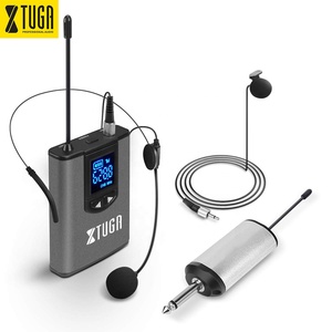 Bán Buôn Uống Kim Loại Ve Áo Tai Nghe Không Dây Uhf Hidden Microphone Hệ Thống - Product Image 1