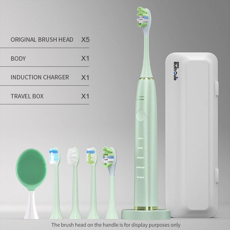Green++ 5 Brush Heads + Wireless Charger + Travel Case