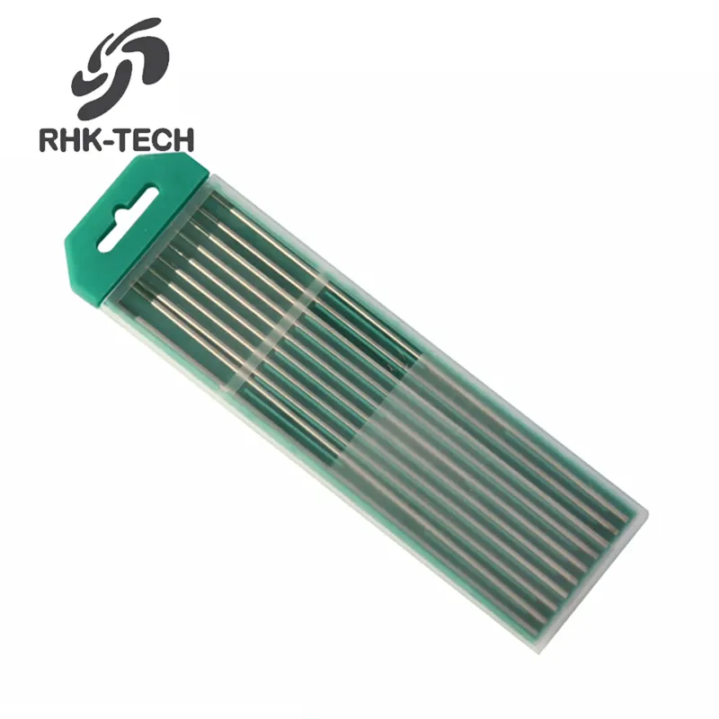 RHK WP20 Pure 1.0 1.6 2.0 2.4 3.0 3.2 4.0 4.8mm 150mm 175mmグリーンタングステンロッド