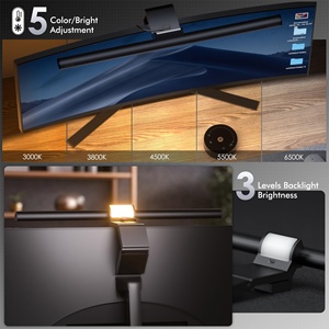 Büro Augenschutz Pflege Computer drahtlose Fernbedienung Lampe Bildschirm Monitor Licht leiste mit drahtloser Fernbedienung für die Anzeige - Product Image 3