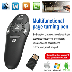 PPT presentazione senza fili Clicker puntatore Laser rosso pagina di tornitura penna Powerpoint 2.4G RF Wireless presentatore telecomando Mouse - Product Image 4