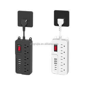 带过载保护和主开关的美国电源板。5个插座3个USB A和3个u USB C。短电缆设计电源插座 - Product Image 1