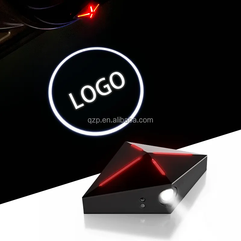 Wireless Car Door Ghost Shadow Projector Welcome Lamp Rechargeable Car door LED Logo Light for All Cars