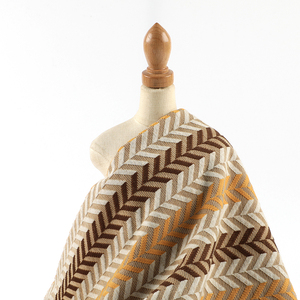 Nóng Bán Dệt Kim Duy Nhất Jacquard Vải 85% Polyester 10% <span class=keywords><strong>Linen</strong></span> 5% Spandex Vải Jacquard Nhuộm Vải Cho Trang Phục - Product Image 6