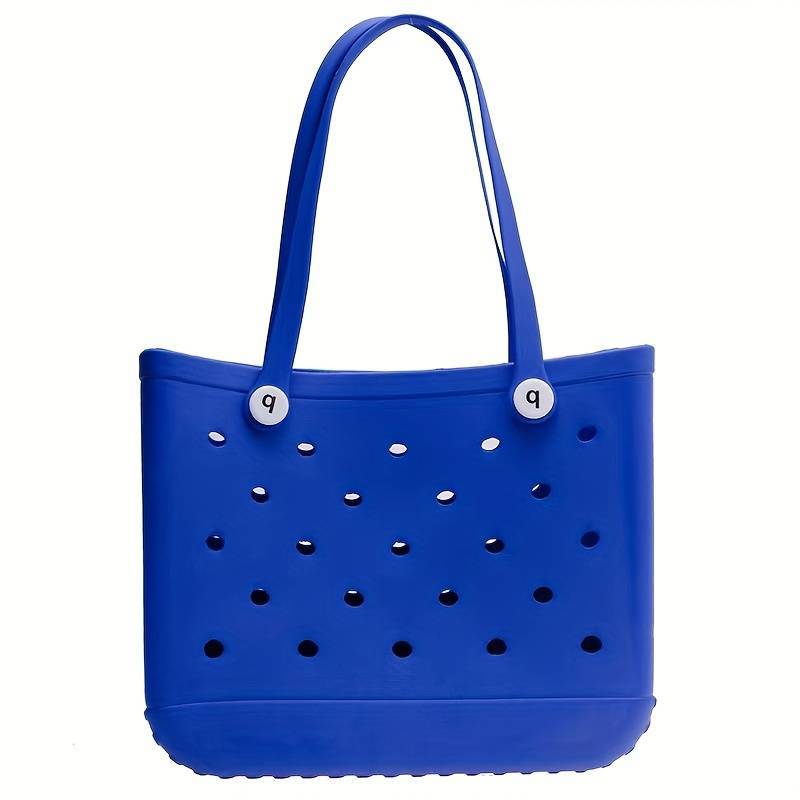 Sac de plage en caoutchouc bleu-M 35x33x13cm
