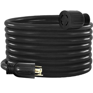 50Ft 10 ölçer 125V/250V 4 telli jeneratör güç kablosu büküm kilit konnektörleri 30 Amp jeneratör uzatma kablosu - Product Image 1