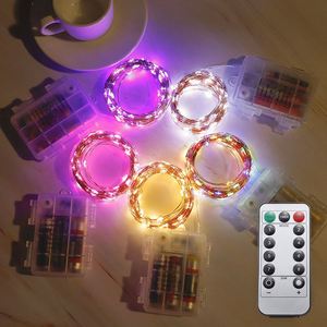 Hot Selling Copper Wire 8 <strong>Function</strong> Flashing Mode with Remote Controller <strong>Multi</strong> Color fairy Copper <strong>String</strong> Holiday <strong>Light</strong> - Product Image 2