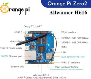 Scheda di sviluppo arancione Pi Zero 2 con Kit Computer programmabile con Chip Allwinner H616 - Product Image 6