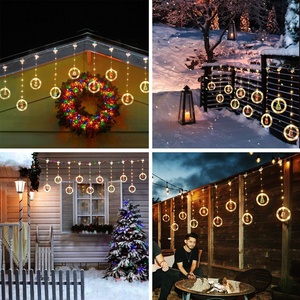 Weihnachten kreative Fee Twinkly Motiv Led Vorhang Lichterketten Dekoration Events Festival Room Decor Crismas Fernbedienung