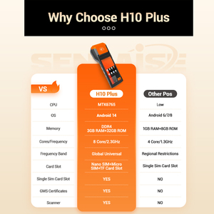 Stock disponibile H10 Plus 4G Bluetooth portatile Mobile Android 14 13 Smart tutto In un terminale POS per il sistema di programma fedeltà - Product Image 6
