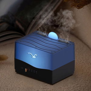 Umidificatore ad ultrasuoni per purificare l'aria al tramonto dopo il bagliore di aromaterapia Timer colorato per oscuramento della lampada a LED diffusore di aromi - Product Image 1