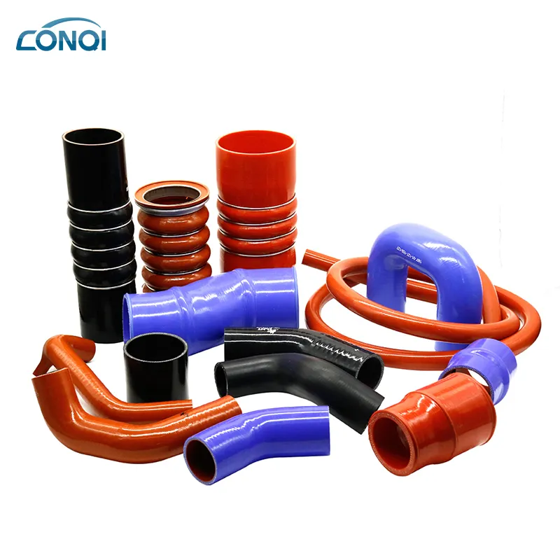 Kit de tuyau tressé en caoutchouc de silicone pour camion de voiture automobile personnalisé haute température tuyau de radiateur tuyau coude tuyau flexible en silicone