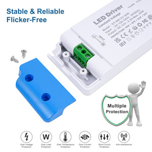 Controlador de tira LED de alto voltaje 30W 100-240V Entrada 24V DC 2.5A Fuente de alimentación de salida para tira LED