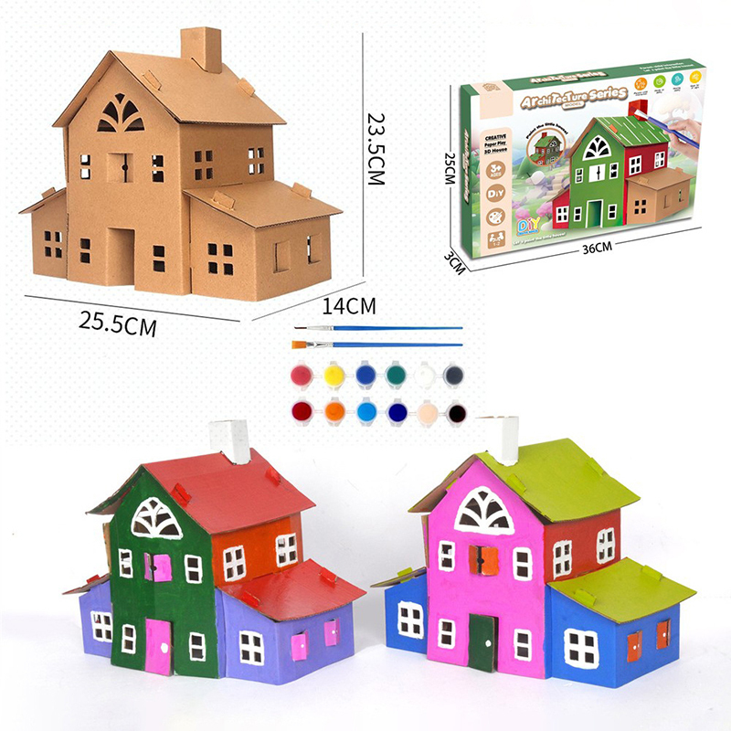 Custom DIY Cardboard 3D House Model Kit