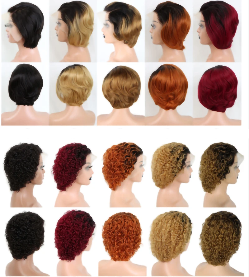 perruque de couleur coupe lutin