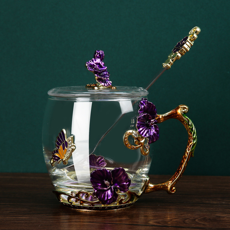 Purple-Cup+Spoon+Lid-Short Style(330ml)