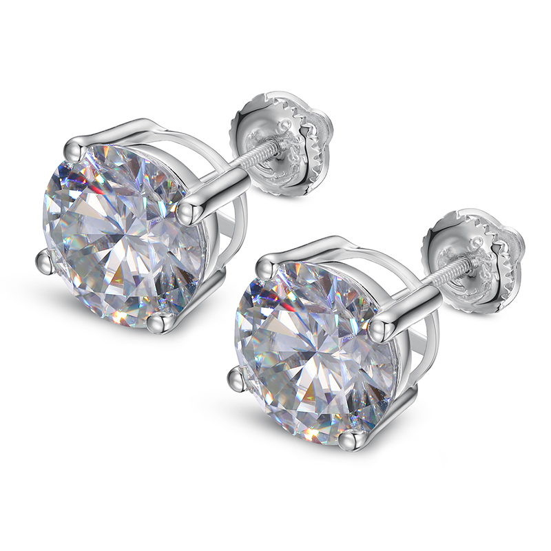 9mm 3ct/ear - White Gold