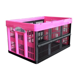 Contenedor de almacenamiento de plantas de colores personalizado, caja plegable de malla de plástico apilable para frutas y verduras - Product Image 3