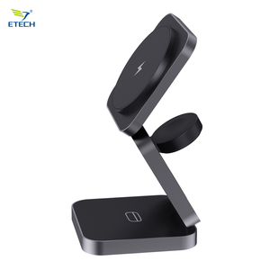 Универсальная Складная Беспроводная зарядная док-станция с магнитным выравниванием Qi2 для наушников и цифровой камеры - Product Image 4