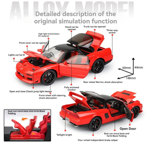 Ses ve ışık geri çekme kapılar ile Diecast 1:32 alaşım modeli nsx açık metal araba modeli ekran koleksiyonu mini oyuncak - Product Image 4