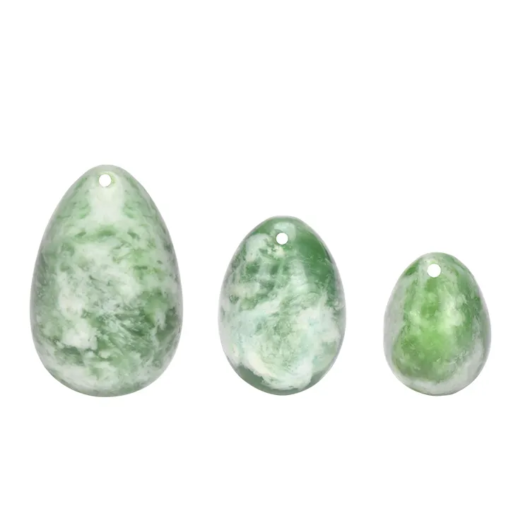Xiuyan-bolas de jade verde para mujeres, huevo de yoni para el movimiento vaginal, gran oferta