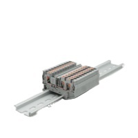 Bloques de terminales de resorte de conexión de empuje de latón de plástico de riel DIN de alimentación a través de PA66 800V 24A de 2, 2, 0 - Product Image 4