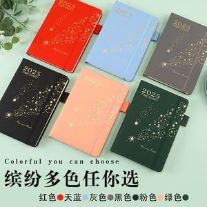 A5 Customized logo PU Gilding Hard Cover <strong>Notebook</strong> Elastic Band Pen Holder Schedule Planner Journal Enterprise Customization