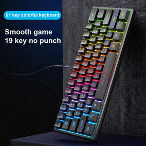 Leadingplus <strong>Custom</strong> Potable 61 <strong>Keys</strong> Mini Teclado Gamer Ergonomic RGB USB Wire <strong>Computer</strong> Gaming <strong>Keyboard</strong> - Product Image 6