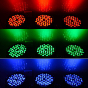 3W 54PCSフルカラーRGB 3 in 1 DJライトLED Par64 DMX512 LEDパーライト - Product Image 4