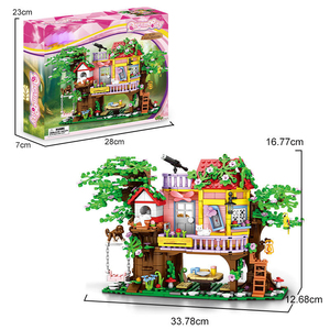 Novelties 2024 New Arrival DIY Architecture <strong>Block</strong> Brick Set Assemble Tree House <strong>Building</strong> <strong>Block</strong> for Kid Top Seller - Product Image 5