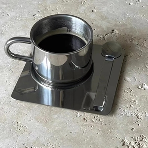 定制咖啡杯不锈钢咖啡杯带手柄 - Product Image 2