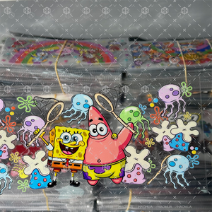 Hot bán tùy chỉnh <span class=keywords><strong>SpongeBob</strong></span> <span class=keywords><strong>Squarepants</strong></span> 16 oz UV dtf chuyển cup bao bì Pet chất liệu không thấm nước bán buôn cho Tumblers - Product Image 1