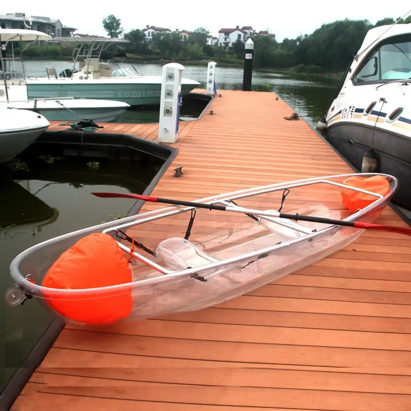 ShouFang, nuevo diseño, kayak transparente de cristal para 2 personas, barcos transparentes