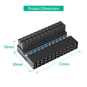 Cheapest Price Dual Psu Power Supply to Sync Starter Extender Card <strong>24Pin</strong> Male 90 Degrees Right Angle <strong>Adapter</strong> - Product Image 3