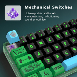 Teclado mecánico inalámbrico 60%, 68 teclas, modo Triple, Bluetooth, 5,3/2,4G/G, RGB retroiluminado, intercambiable en caliente para juegos/Oficina