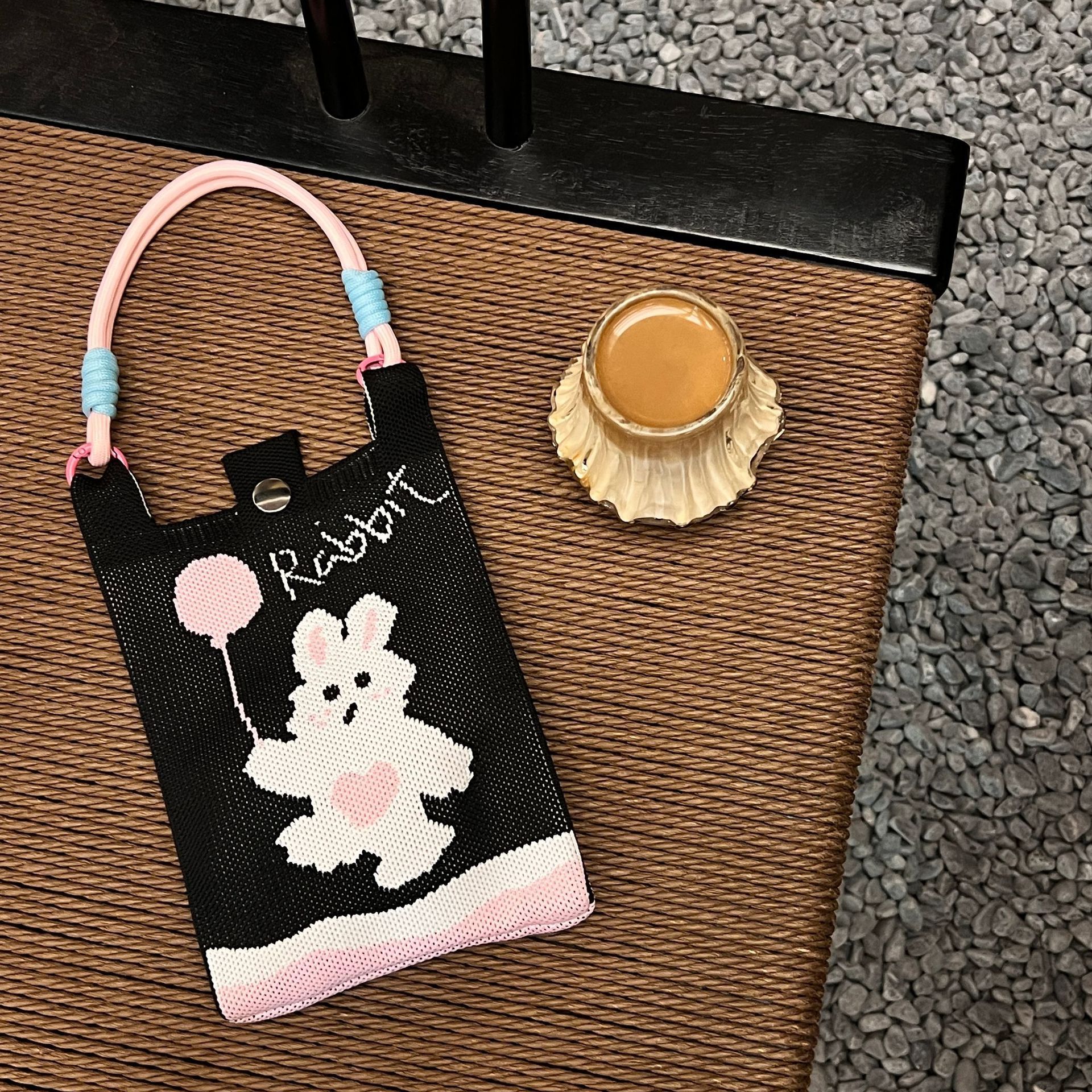 Hemp rope Black balloon bunny