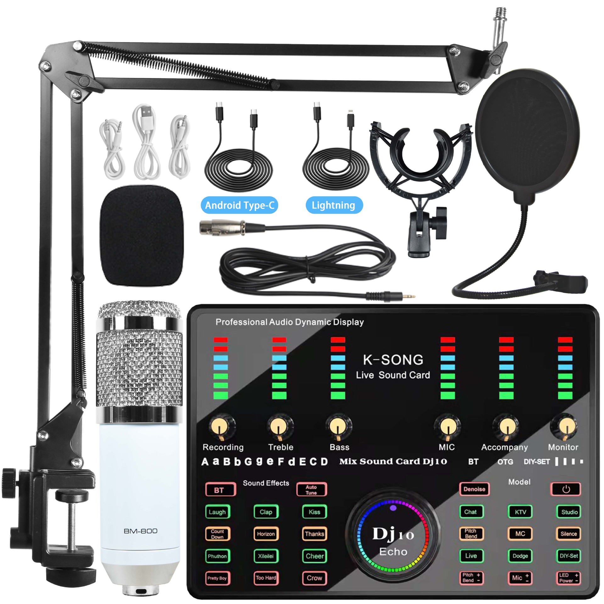 Conjunto Dj10 Plata Blanca