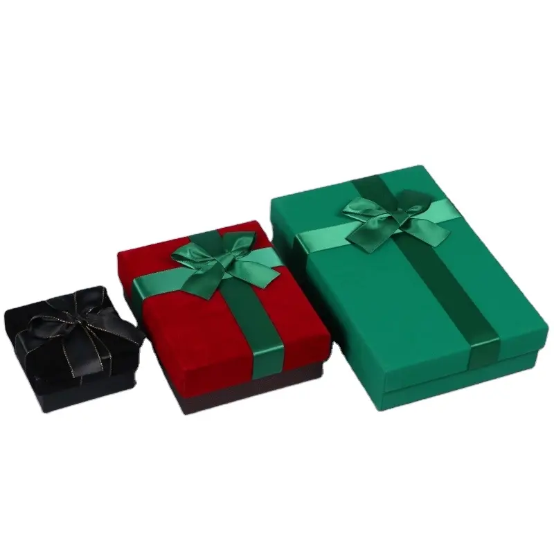 Cajas de regalo personalizadas de Navidad de lujo, materiales reciclados, cajas de papel de embalaje plegables