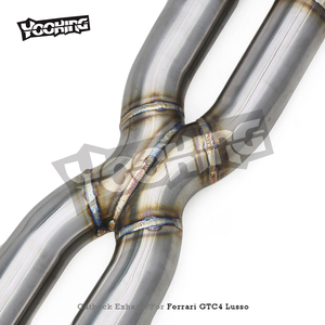 Ferrari GTC4 Lusso için yarış düz Downpipe iniş borusu/Lusso T 2016 + Supersport X boru ses paslanmaz çelik ücretsiz akış başlığı - Product Image 3