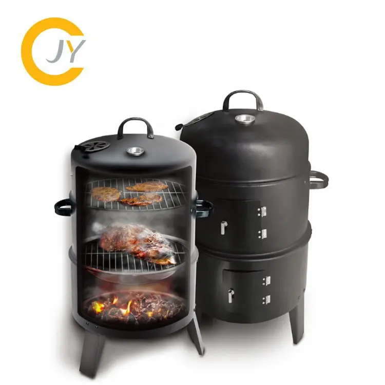 Carbone di legna all'aperto pesce fumatore 3in1bbq grill fumatore