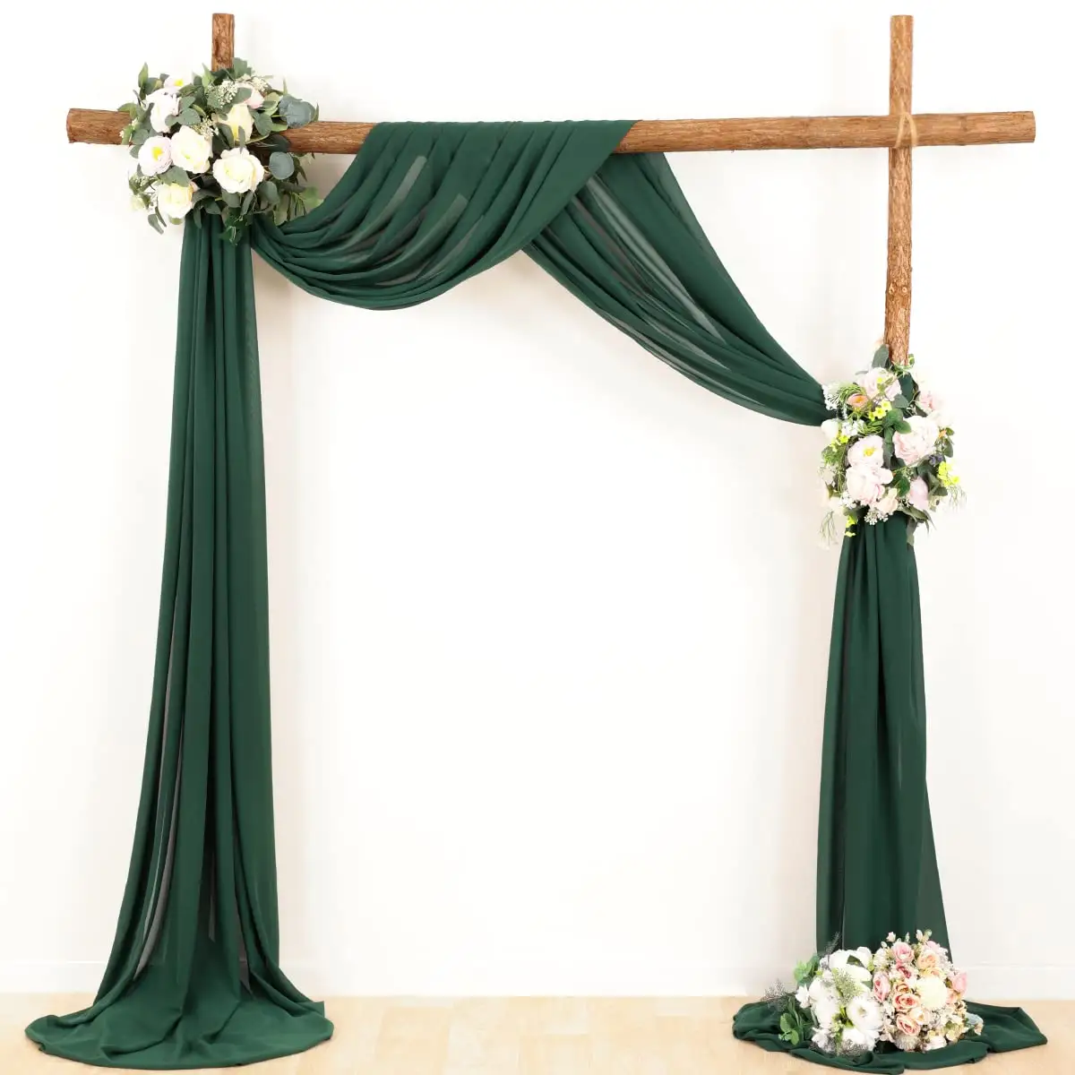 Зеленые Свадебные арочные драпировки длиной 6 ярдов и шириной 30 дюймов прозрачные шифоновые свадебные арки шторы для украшения праздничной церемонии