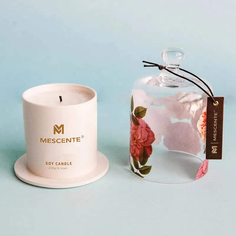 M & scent conjunto de velas de cera de soja, conjuntos de velas com logo glade, não tóxico, madeira de sândalo, perfumado para presente feminino