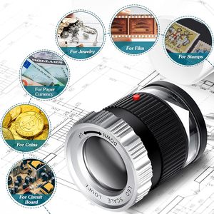 Có thể gập lại Loupe 30x LED thắp sáng <span class=keywords><strong>Lupa</strong></span> Kính lúp có thể điều chỉnh độ dài tiêu cự kính lúp forjewelry dệt thêu - Product Image 5