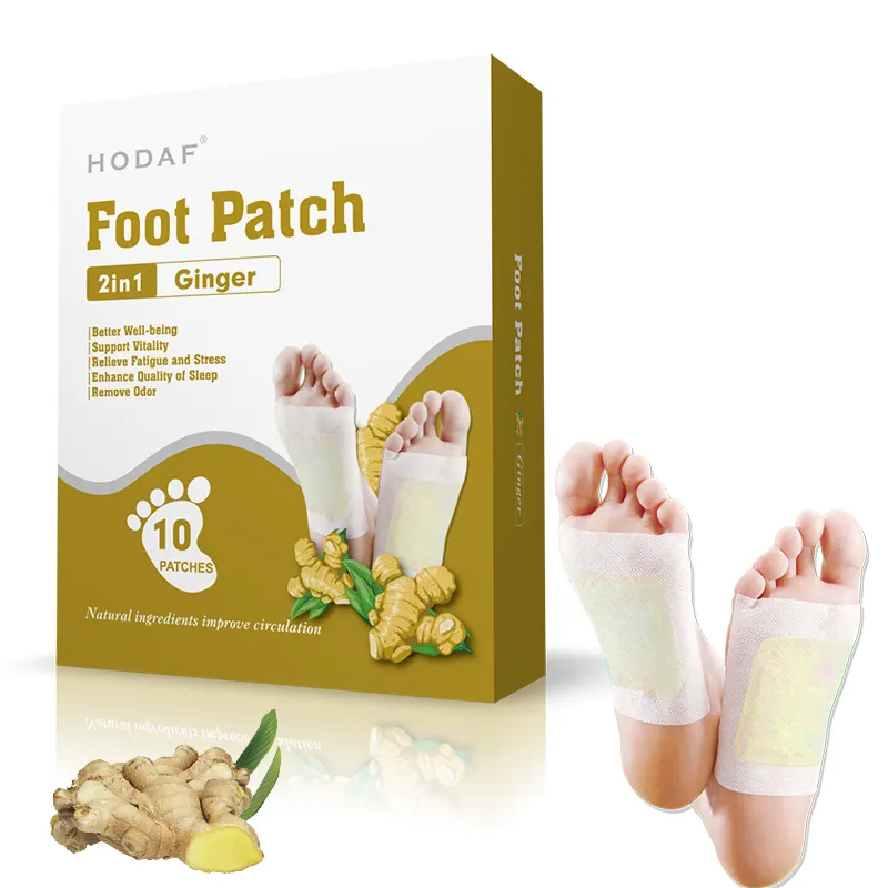 Patch de pied ionique en bambou vinaigre, patch de spa de détox avec adhésif japonais