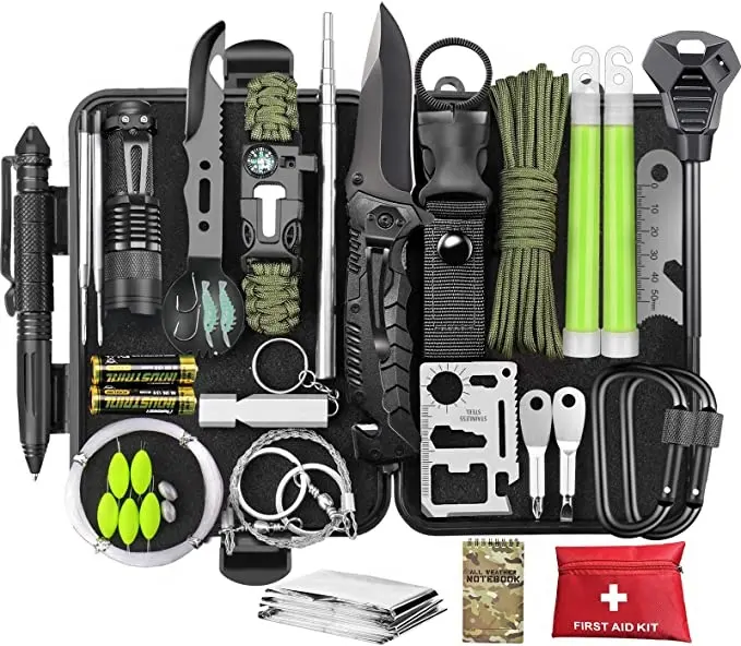 Factory Price Survival Kit 73 in 1-Erste-Hilfe-Kit für Notfall-Überlebens ausrüstung und-Ausrüstung SOS EDC Survival Tool for Adventure