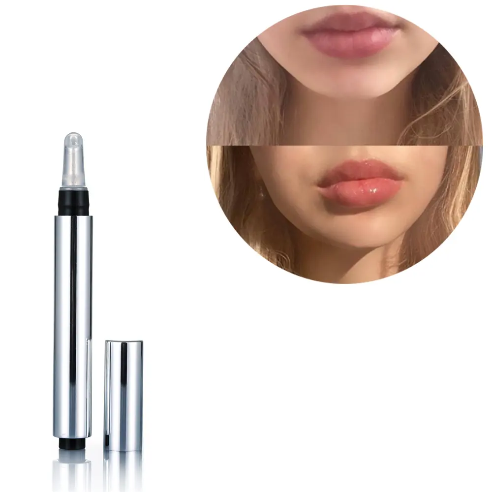 Vendeur de brillant à lèvres gros tube en aluminium capsicum frutescens fruit vegan lip plumper gloss marque privée