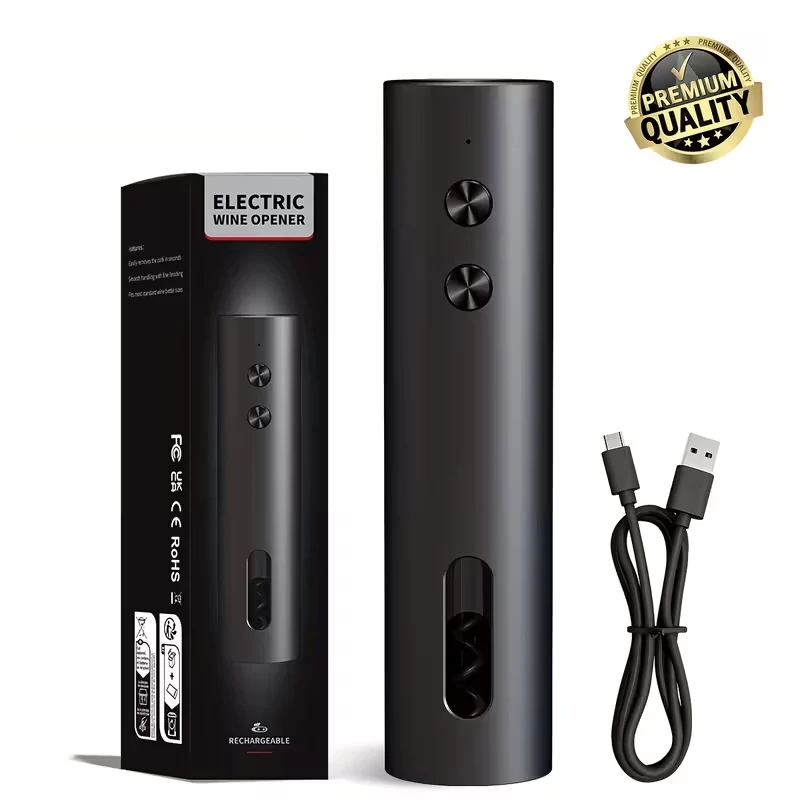Ouvre-bouteille noir charge-zun noir simple